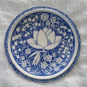 1940s Hawaiian Flowers bread & butter plate / set of 4